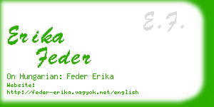 erika feder business card